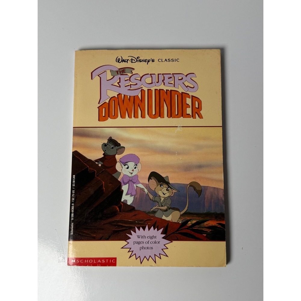 Walt Disney The Rescuers Down Under Scholastic Paperback Book 1990